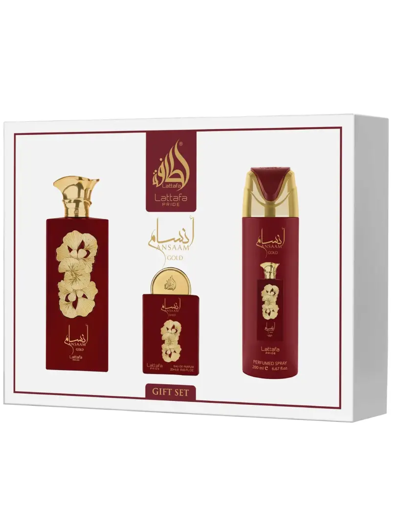 Lattafa PRIDE ANSAAM GOLD EDP 100ml + EDP 20ml + DEO 200ml